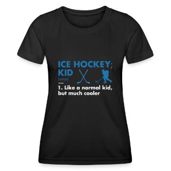 Sport Kid Definition Ice Hockey - Frauen Funktions-T-Shirt - Schwarz - Vorne - AI Model Female 172 light (172cm)