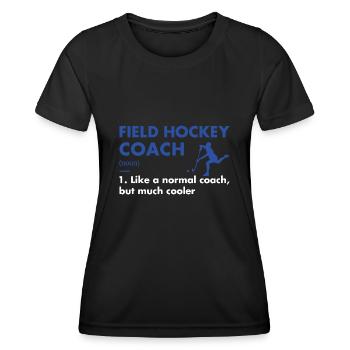 Sport Coach Definition Field Hockey - Women's Functional T-Shirt - black - Front - AI Model Female 172 light (172cm)