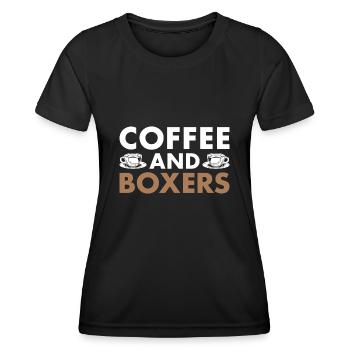 Coffee And Boxer - Women's Functional T-Shirt - black - Front - AI Model Female 172 light (172cm)