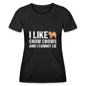 J’aime Chow Chow et je ne peux pas mentir - T-shirt sport Femme - noir - Devant - AI Model Female 172 light (172cm)