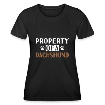 Property Of A Dachshund - Women's Functional T-Shirt - black - Front - AI Model Female 172 light (172cm)