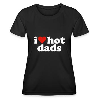 Ich liebe Hot Dads - Frauen Funktions-T-Shirt - Schwarz - Vorne - AI Model Female 172 light (172cm)