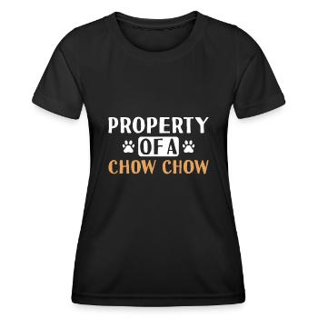 Propriété D’A Chow Chow - T-shirt sport Femme - noir - Devant - AI Model Female 172 light (172cm)
