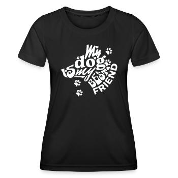 Mon meilleur ami N°1 - T-shirt sport Femme - noir - Devant - AI Model Female 172 light (172cm)