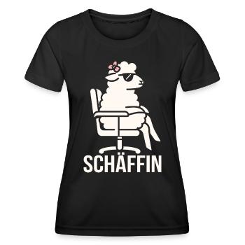 Chef Chefin Schaf Geschenk Schäfin Spruch - Frauen Funktions-T-Shirt - Schwarz - Vorne - AI Model Female 172 light (172cm)