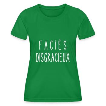 faciès disgracieux - T-shirt sport Femme - vert - Devant - AI Model Female 172 dark (172cm)
