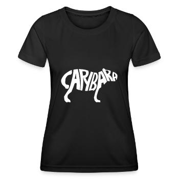 Capybara - Frauen Funktions-T-Shirt - Schwarz - Vorne - AI Model Female 172 light (172cm)