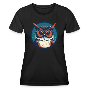 Owl Sunglasses Odd Eagle Owl - Women's Functional T-Shirt - black - Front - AI Model Female 172 light (172cm)