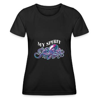 Pieuvres kalmar des octopodes des eaux profondes - T-shirt sport Femme - noir - Devant - AI Model Female 172 light (172cm)