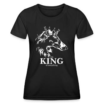 BARSOI Roi de tout Dire Chiens Wilsigns - T-shirt sport Femme - noir - Devant - AI Model Female 172 light (172cm)
