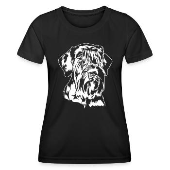 Schnauzer géant Portrait chien chiens IGP Wilsigns - T-shirt sport Femme - noir - Devant - AI Model Female 172 light (172cm)