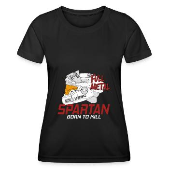 Full Metal Spartan White Edition - T-shirt sport Femme - noir - Devant - AI Model Female 172 light (172cm)