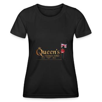 Jubilé de platine de la monarchie britannique 1952 2022 - T-shirt sport Femme - noir - Devant - AI Model Female 172 light (172cm)