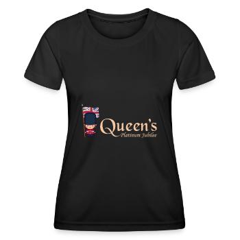 Jubilé de platine de la monarchie britannique 70e année - T-shirt sport Femme - noir - Devant - AI Model Female 172 light (172cm)