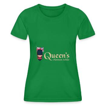 Jubilé de platine de la monarchie britannique 70e année - T-shirt sport Femme - vert - Devant - AI Model Female 172 dark (172cm)