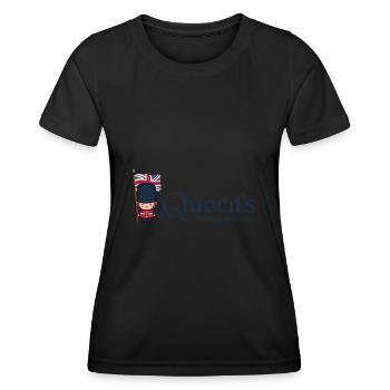 Real British Soldier Monarchy Platin-Jubiläum - Frauen Funktions-T-Shirt - Schwarz - Vorne - AI Model Female 172 light (172cm)