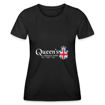 Jubilé de platine de la monarchie britannique 70e année - T-shirt sport Femme - noir - Devant - AI Model Female 172 light (172cm)