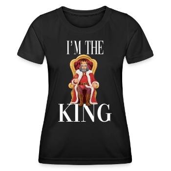 Ich bin der König - Frauen Funktions-T-Shirt - Schwarz - Vorne - AI Model Female 172 light (172cm)