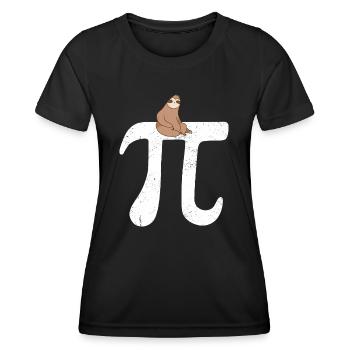 Math Sloth Pi - Women's Functional T-Shirt - black - Front - AI Model Female 172 light (172cm)