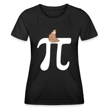 Math Sloth Pi - Women's Functional T-Shirt - black - Front - AI Model Female 172 light (172cm)