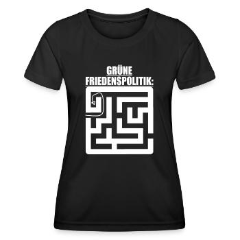 Witze Grüne Die Grünen Habeck Baerbock Partei Öko - Frauen Funktions-T-Shirt - Schwarz - Vorne - AI Model Female 172 light (172cm)