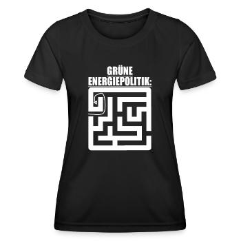 Witze Grüne Die Grünen Habeck Baerbock Partei Öko - Frauen Funktions-T-Shirt - Schwarz - Vorne - AI Model Female 172 light (172cm)