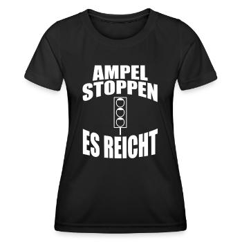 Ampel Regierung Scholz Baerbock Habeck Grüne SPD - Frauen Funktions-T-Shirt - Schwarz - Vorne - AI Model Female 172 light (172cm)