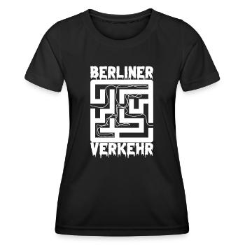 Berlin Souvenir Touristen Hauptstadt Metropole BLN - Frauen Funktions-T-Shirt - Schwarz - Vorne - AI Model Female 172 light (172cm)