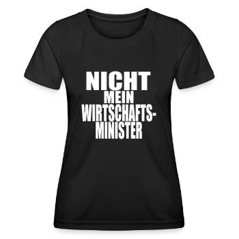 Ampel Regierung Scholz Baerbock Habeck Grüne SPD - Frauen Funktions-T-Shirt - Schwarz - Vorne - AI Model Female 172 light (172cm)