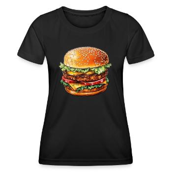 Burger - Women's Functional T-Shirt - black - Front - AI Model Female 172 light (172cm)