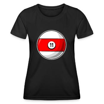 Boule de billard 11 billard rouge onze - T-shirt sport Femme - noir - Devant - AI Model Female 172 light (172cm)