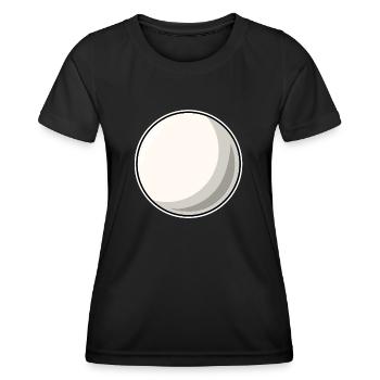 Billiards white billiard ball - Women's Functional T-Shirt - black - Front - AI Model Female 172 light (172cm)