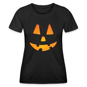 Halloween Monster Kürbis - Frauen Funktions-T-Shirt - Schwarz - Vorne - AI Model Female 172 light (172cm)
