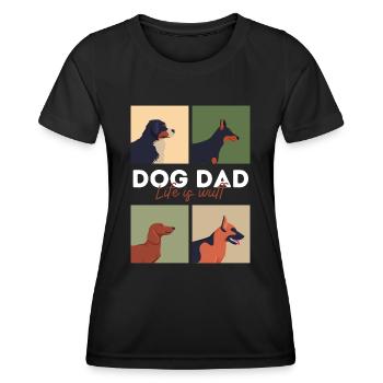 Dog Dad Life is Woof - T-shirt sport Femme - noir - Devant - AI Model Female 172 light (172cm)