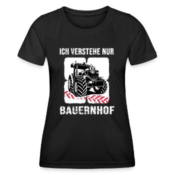 traktor bauer landwirt bauernhof traktorfahrer - Frauen Funktions-T-Shirt - Schwarz - Vorne - AI Model Female 172 light (172cm)