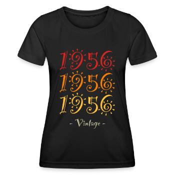Jahrgang 1956 - Frauen Funktions-T-Shirt - Schwarz - Vorne - AI Model Female 172 light (172cm)