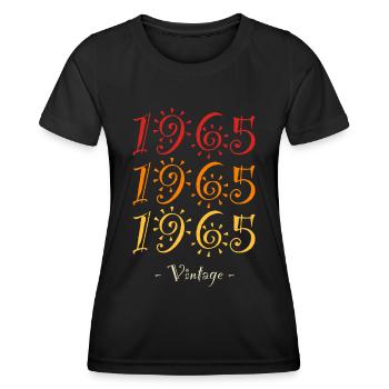 1965 vintage - T-shirt sport Femme - noir - Devant - AI Model Female 172 light (172cm)