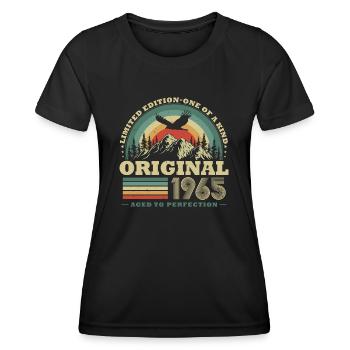 Original 1965 Jahrgang Vintage Geburtstag Retro - Frauen Funktions-T-Shirt - Schwarz - Vorne - AI Model Female 172 light (172cm)