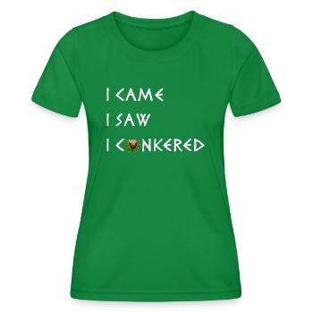 I Came I Saw I Conkered - Women's Functional T-Shirt - kelly green - Front - AI Model Female 172 dark (172cm)