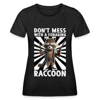 Lege dich nicht mit einen Waschbär auf Nahrungs - Frauen Funktions-T-Shirt - Schwarz - Vorne - AI Model Female 172 light (172cm)