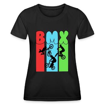 BMX - Frauen Funktions-T-Shirt - Schwarz - Vorne - AI Model Female 172 light (172cm)