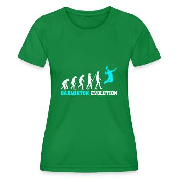 Evolution du badminton - T-shirt sport Femme - vert - Devant - AI Model Female 172 dark (172cm)