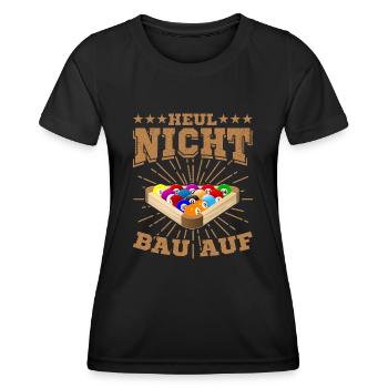 Billard - Frauen Funktions-T-Shirt - Schwarz - Vorne - AI Model Female 172 light (172cm)