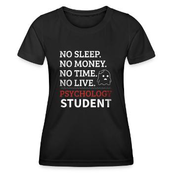 Psychology student | Funny saying - Women's Functional T-Shirt - black - Front - AI Model Female 172 light (172cm)