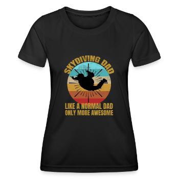 Papa Parachutisme Drôle Cadeau Papa - T-shirt sport Femme - noir - Devant - AI Model Female 172 light (172cm)