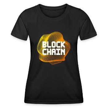 Blockchain Crypto Cryptocurrencies - Women's Functional T-Shirt - black - Front - AI Model Female 172 light (172cm)