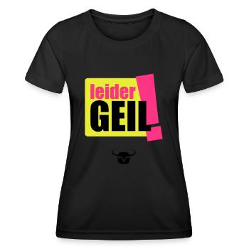 leider Geil - Frauen Funktions-T-Shirt - Schwarz - Vorne - AI Model Female 172 light (172cm)