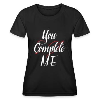 Valentine's Day You Complete Me Relationship Gift - Women's Functional T-Shirt - black - Front - AI Model Female 172 light (172cm)