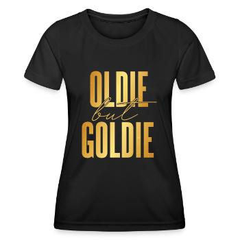 Oldie but Goldie - Frauen Funktions-T-Shirt - Schwarz - Vorne - AI Model Female 172 light (172cm)
