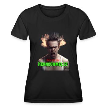 Kurz vor der Kernschmelze Geschenk - Frauen Funktions-T-Shirt - Schwarz - Vorne - AI Model Female 172 light (172cm)